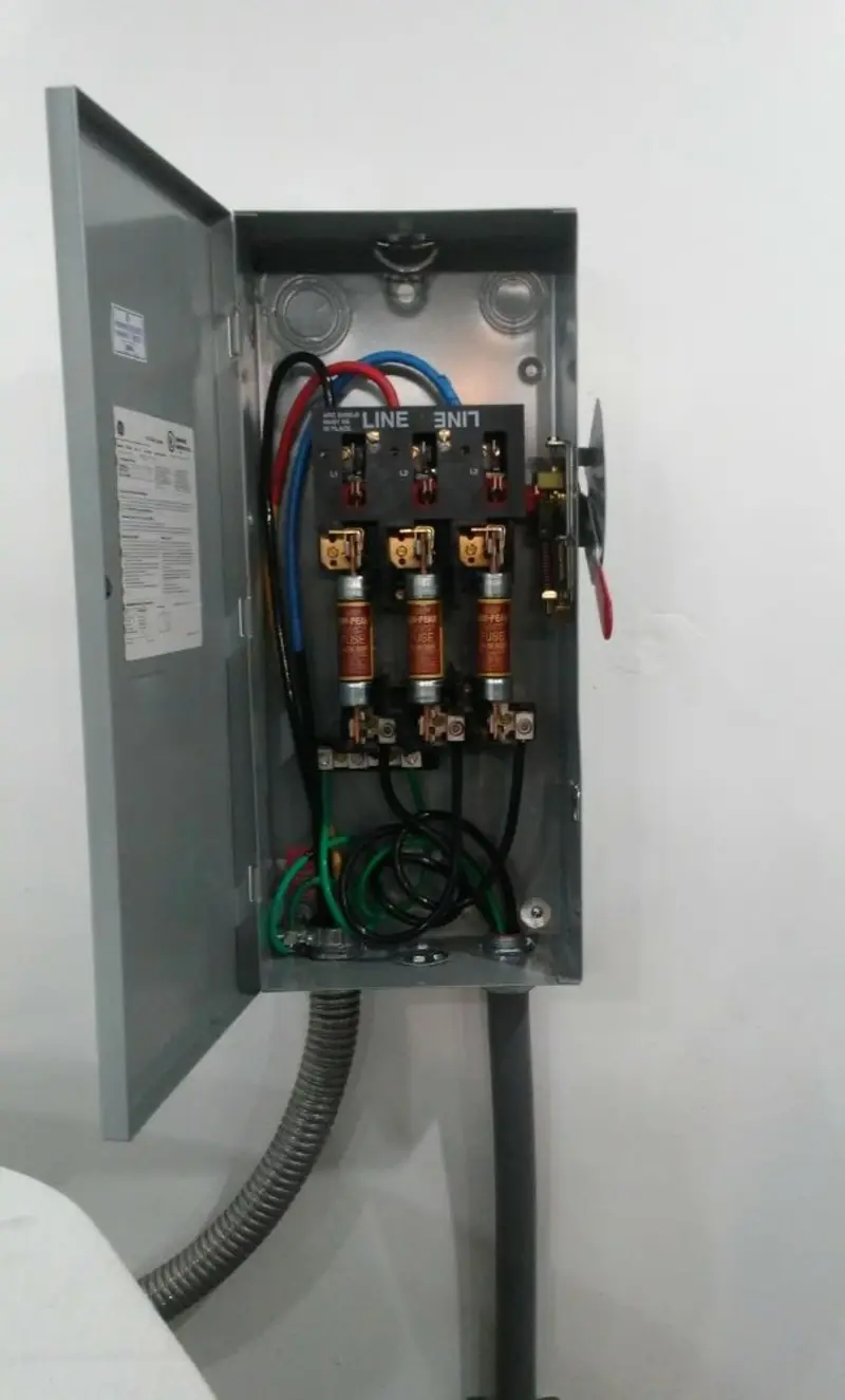 Three-phase disconnect switch installed for Electrical Wiring & Rewiring in London